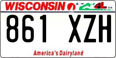 WI license plate 861XZH