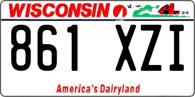 WI license plate 861XZI