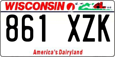 WI license plate 861XZK