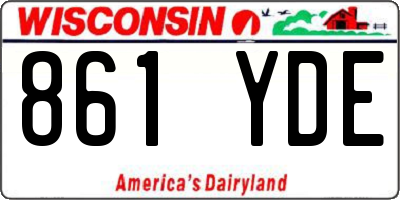 WI license plate 861YDE