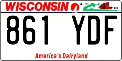 WI license plate 861YDF