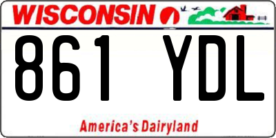 WI license plate 861YDL