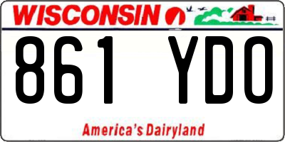 WI license plate 861YDO