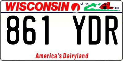WI license plate 861YDR