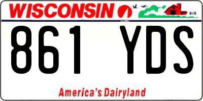 WI license plate 861YDS