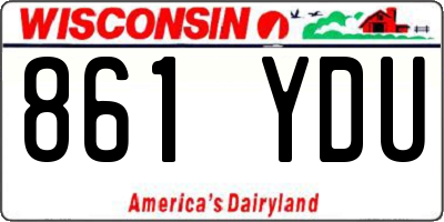 WI license plate 861YDU