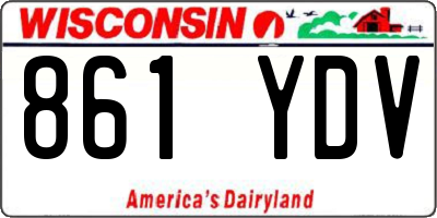 WI license plate 861YDV