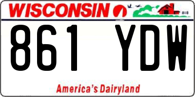 WI license plate 861YDW