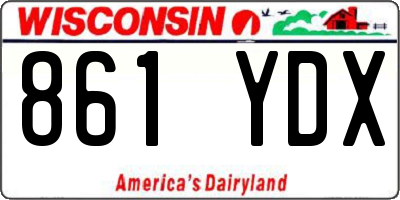 WI license plate 861YDX
