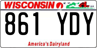 WI license plate 861YDY