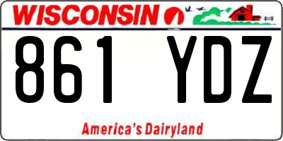 WI license plate 861YDZ