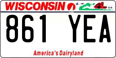 WI license plate 861YEA