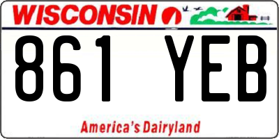 WI license plate 861YEB