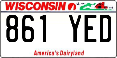 WI license plate 861YED