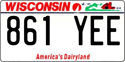 WI license plate 861YEE