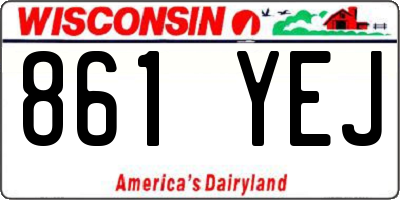 WI license plate 861YEJ