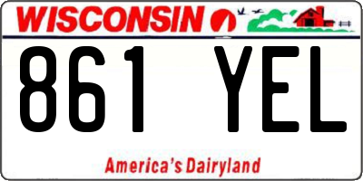 WI license plate 861YEL