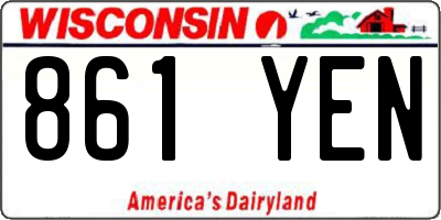 WI license plate 861YEN