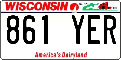 WI license plate 861YER