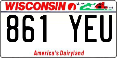 WI license plate 861YEU