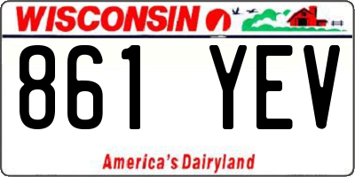 WI license plate 861YEV