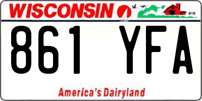 WI license plate 861YFA