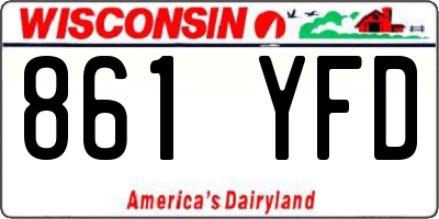 WI license plate 861YFD
