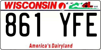 WI license plate 861YFE