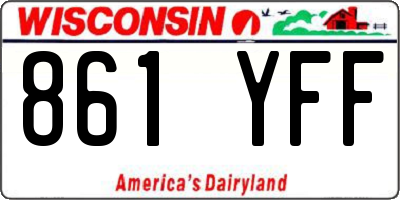 WI license plate 861YFF