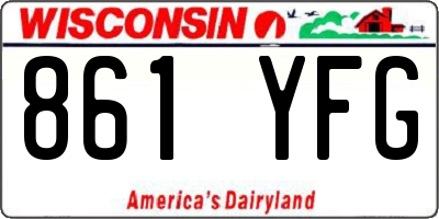 WI license plate 861YFG