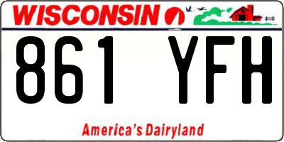 WI license plate 861YFH