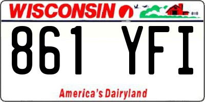 WI license plate 861YFI