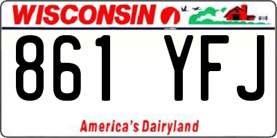 WI license plate 861YFJ