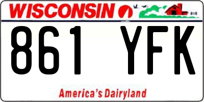 WI license plate 861YFK