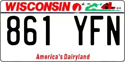 WI license plate 861YFN
