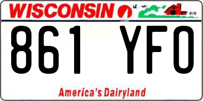 WI license plate 861YFO