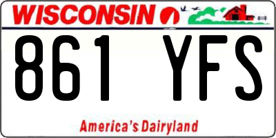 WI license plate 861YFS