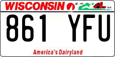 WI license plate 861YFU