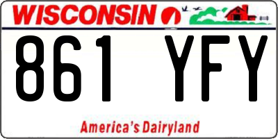 WI license plate 861YFY