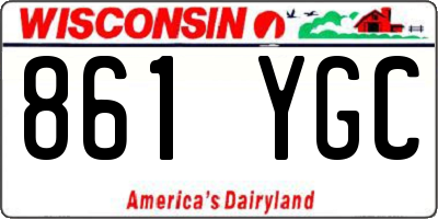 WI license plate 861YGC