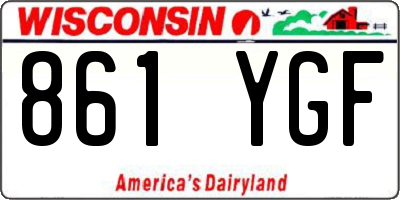 WI license plate 861YGF