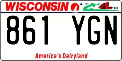 WI license plate 861YGN