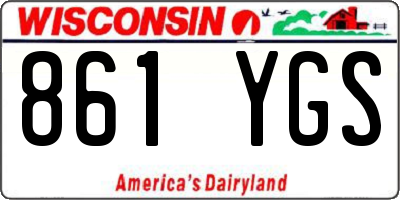 WI license plate 861YGS