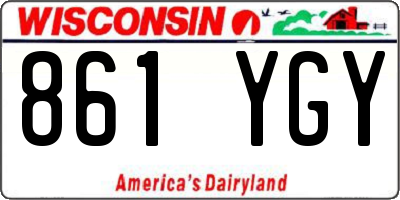 WI license plate 861YGY