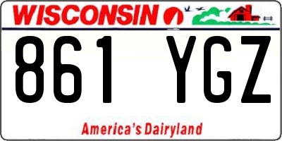 WI license plate 861YGZ