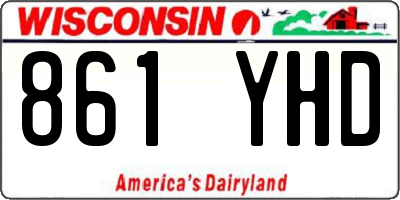 WI license plate 861YHD