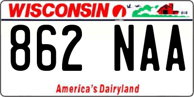 WI license plate 862NAA