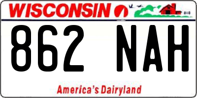 WI license plate 862NAH