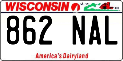 WI license plate 862NAL