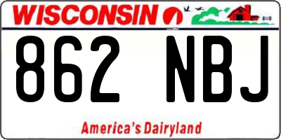 WI license plate 862NBJ